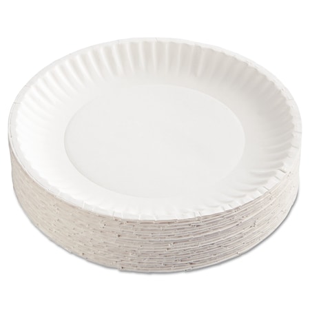 Ajm Packaging Paper Plate, 9", Gold Label, White, PK1000 AJM CP9GOEWH